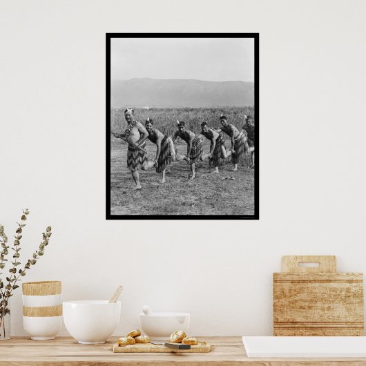 Maori War Dance 1917 Poster (Keuken)