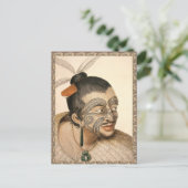 Maori Warrior rond 1784 Briefkaart (Staand voorkant)