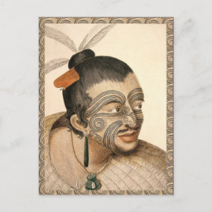 Maori Warrior rond 1784 Briefkaart