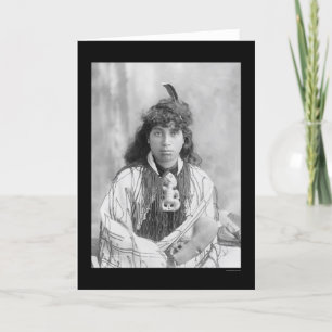 Maori Woman uit Rotorua Nieuw-Zeeland 1895 Kaart