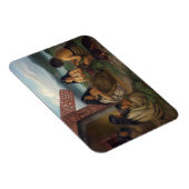 Maoris Plaiting Flax-manden, door G. Lindauer Magneet (Rechterzijde)