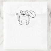 Maow Cat Ronde Sticker (Tas)