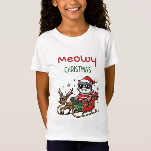 Maowy Christmas T-shirt (Voorkant)