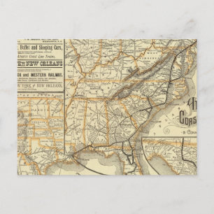 Map Atlantic Coast Briefkaart