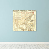 Map Atlantic Coast Canvas Afdruk (Insitu (Houten vloer))