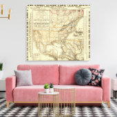 Map Atlantic Coast Canvas Afdruk (Insitu (Woonkamer))