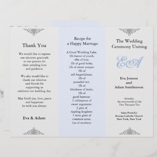 Map bindprogramma Blauw grijs (Voorkant / Achterkant)