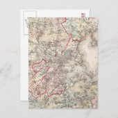Map: Boston, 1883 Briefkaart (Voorkant / Achterkant)