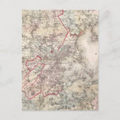 Map: Boston, 1883 Briefkaart (Voorkant)
