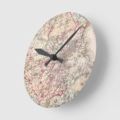 Map: Boston, 1883 Ronde Klok (Hoek)