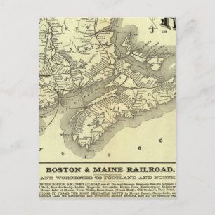 Map Boston en Maine Railroad 2 Briefkaart