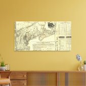 Map Boston en Maine Railroad 2 Canvas Afdruk (Insitu (Woonkamer))