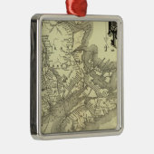 Map Boston en Maine Railroad 2 Metalen Ornament (Rechts)