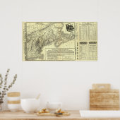 Map Boston en Maine Railroad 2 Poster (Keuken)