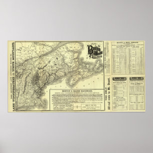 Map Boston en Maine Railroad 2 Poster