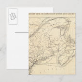 Map Boston en Maine Railroad Briefkaart (Voorkant / Achterkant)