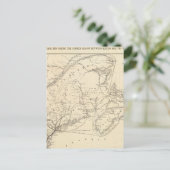 Map Boston en Maine Railroad Briefkaart (Staand voorkant)