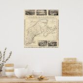 Map Boston en Maine Railroad Poster (Keuken)