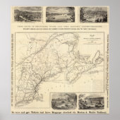 Map Boston en Maine Railroad Poster (Voorkant)