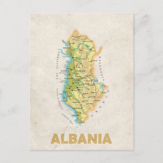 MAP BRIEFKAARTEN & Albanië (Voorkant)