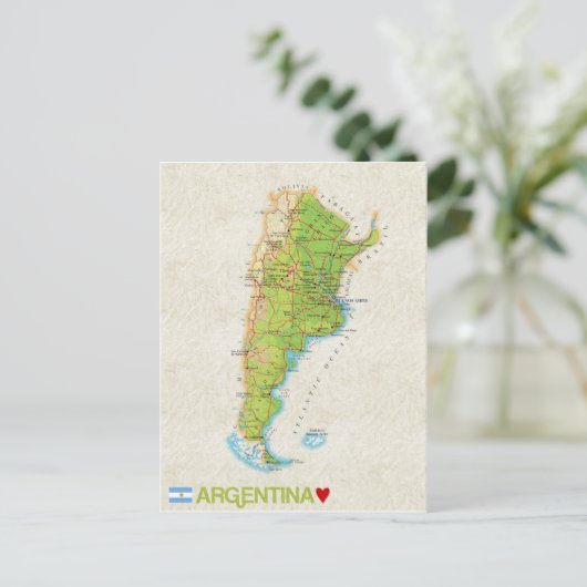 MAP BRIEFKAARTEN & Argentina (Staand voorkant)