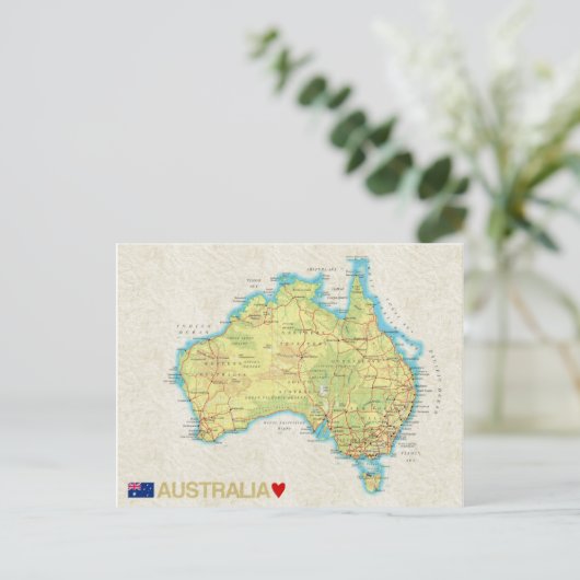MAP BRIEFKAARTEN & Australië (Staand voorkant)