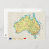 MAP BRIEFKAARTEN & Australië (Voorkant / Achterkant)