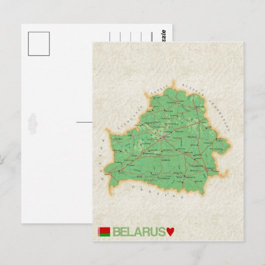 MAP BRIEFKAARTEN & Belarus (Voorkant / Achterkant)