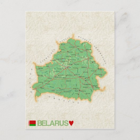 MAP BRIEFKAARTEN & Belarus (Voorkant)