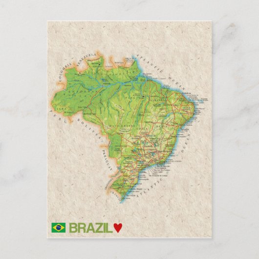 MAP BRIEFKAARTEN & Brazilië (Voorkant)
