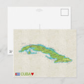 MAP BRIEFKAARTEN Cuba (Voorkant / Achterkant)