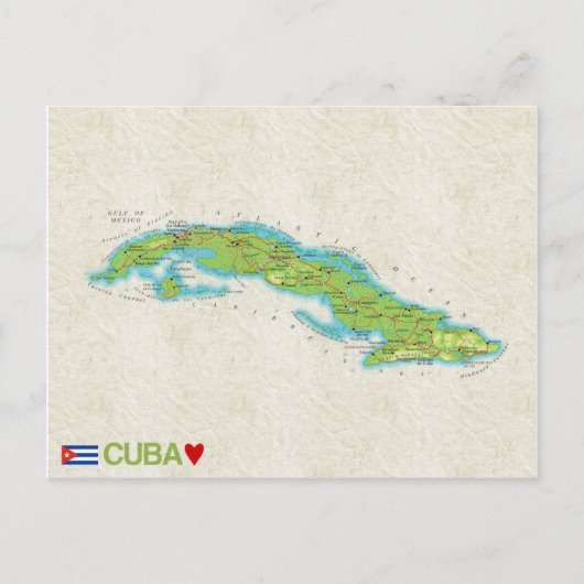 MAP BRIEFKAARTEN Cuba (Voorkant)