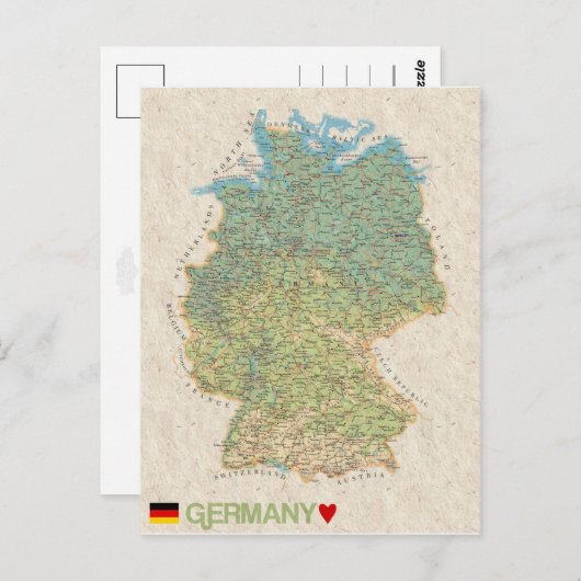 MAP BRIEFKAARTEN & Duitsland (Voorkant / Achterkant)