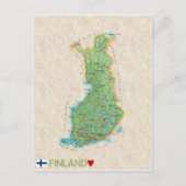 MAP BRIEFKAARTEN & Finland (Voorkant)