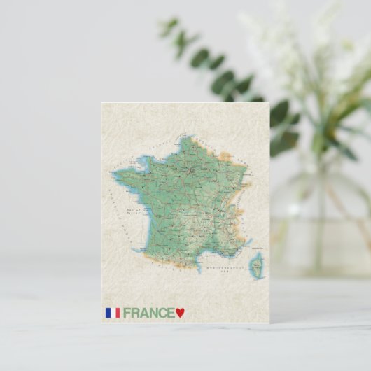 MAP BRIEFKAARTEN & France (Staand voorkant)