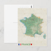 MAP BRIEFKAARTEN & France (Voorkant / Achterkant)