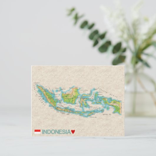 MAP BRIEFKAARTEN & Indonesië (Staand voorkant)