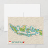 MAP BRIEFKAARTEN & Indonesië (Voorkant / Achterkant)