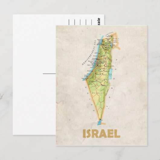 MAP BRIEFKAARTEN & Israel (Voorkant / Achterkant)