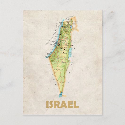 MAP BRIEFKAARTEN & Israel (Voorkant)