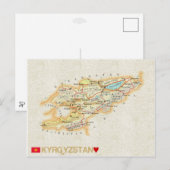 MAP BRIEFKAARTEN & Kirgizië (Voorkant / Achterkant)