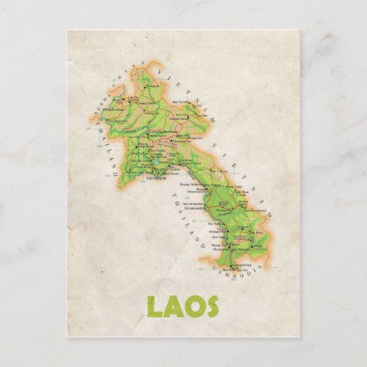 MAP BRIEFKAARTEN & Laos (Voorkant)