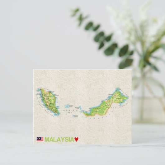 MAP BRIEFKAARTEN & Maleisië (Staand voorkant)