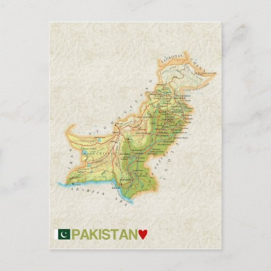 MAP BRIEFKAARTEN & Pakistan (Voorkant)