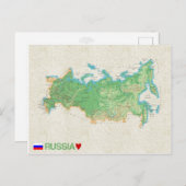 MAP BRIEFKAARTEN & Rusland (Voorkant / Achterkant)