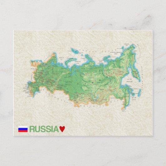 MAP BRIEFKAARTEN & Rusland (Voorkant)