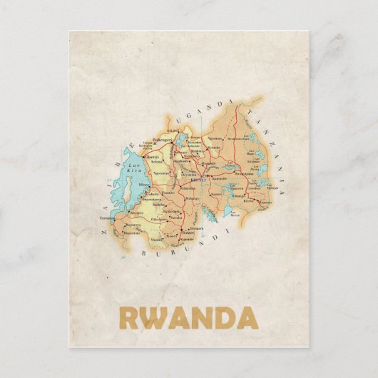 MAP BRIEFKAARTEN & Rwanda (Voorkant)