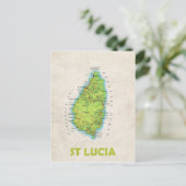 MAP BRIEFKAARTEN & Saint Lucia (Staand voorkant)