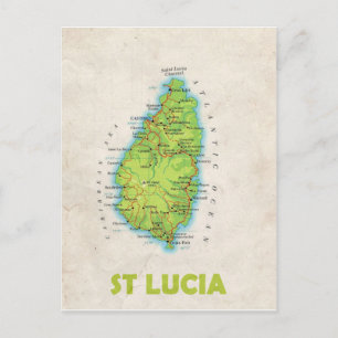 MAP BRIEFKAARTEN & Saint Lucia