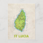 MAP BRIEFKAARTEN & Saint Lucia (Voorkant)